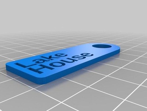 lake house key fob organization customized 3d print model - Mito3D