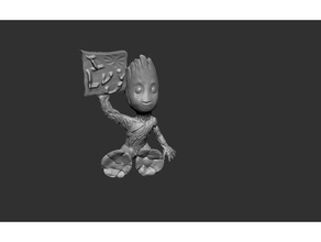 babygroot 3d printing baby groot do not want no more groots 3d print model - Mito3D