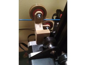 ender 3 filament double roller guide 3d printer accessories 3d print model - Mito3D