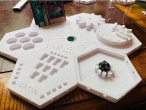 game hex tiles boardgame accessories combat robot tracker initiative settlers catan 3d print model - Mito3D