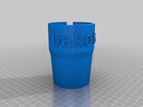 dakota cup adapter household customized 3d print model - Mito3D