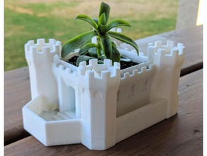 castle towers planter desk fantasy plant succulents tower 3d print model - Mito3D