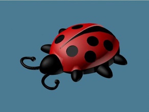 joaninha brinquedos jogos lady bug paintable brinquedo 3d print model - Mito3D