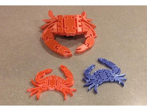 flexi crab toys games 3d print model - Mito3D