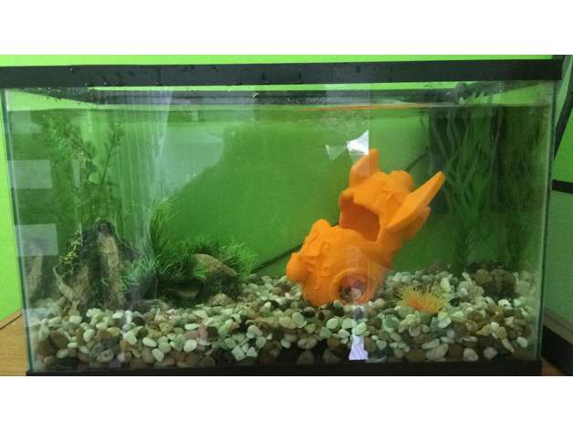 fishtank abgestürzten Raumschiff abgestürzt Fisch Rakete Schiff 3D print model - Mito3D