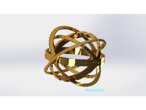 ring transformer astronomical sphere v2 jewelry 3d print model - Mito3D