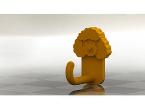 perro perchas caniche percha gancho de la capa colgador titular el los hogares mascota 3d print model - Mito3D