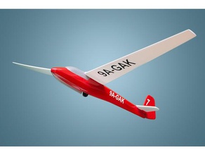 3d printed painted schleicher k7 glider printing 3d print model - Mito3D