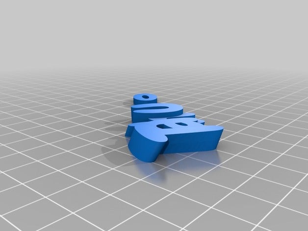 meine angepasste iamburnys v2text name keyring keyfob Schlüsselanhänger 3D print model - Mito3D