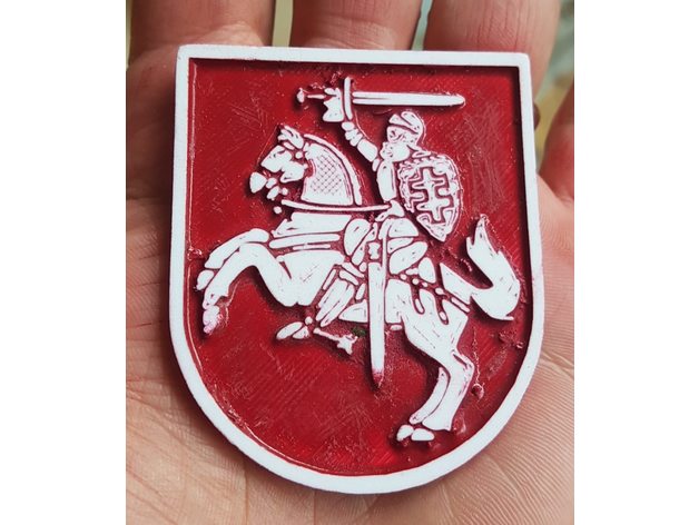 vytis coat arms lithuania coins badges national 3D print model - Mito3D