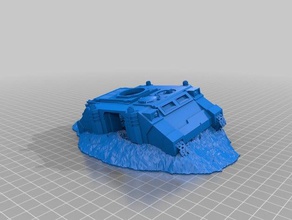 damoclesrazorback hull wreck toy game accessories 40k warhammer 3d print model - Mito3D