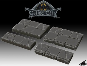 gothic city edge tiles join our patreons buildings structures 3d print model - Mito3D
