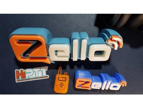 zello walkie talkie app-logo-badge-Schlüsselanhänger 3d print model - Mito3D