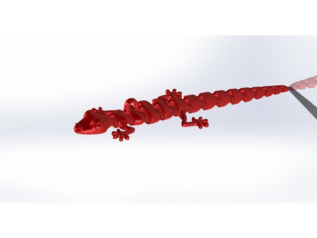 articolato lucertola portachiavi 3D print model - Mito3D