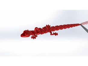 articulated lizard keychain 3d print model - Mito3D