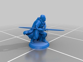 jedi knight - double-bladed lightsaber - generic models 28mm 32mm bladed darth maul dnd double double bladed force user generic models jedi jedi academy jedi knight knight kotor kotor 2 lightsaber mini miniatures pathfinder rpg star wars force