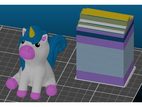 cute unicorn multi-material-remix - Spielzeug Spiel Zubehör prusa i3 mk3 mmu2 3d print model - Mito3D