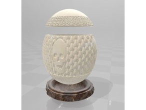 celta esculpida de ovo avestruz stand decoração 3d print model - Mito3D