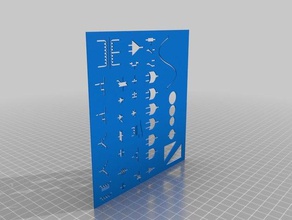 electronics component stencil 3d print model - Mito3D