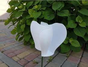 grande fiore di rotazione la decorazione turbina vento 3d print model - Mito3D