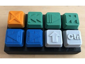 mini-pc-Tastatur, 8 Tasten, cherry mx computer arduino Fall Tastenkappen 3d print model - Mito3D