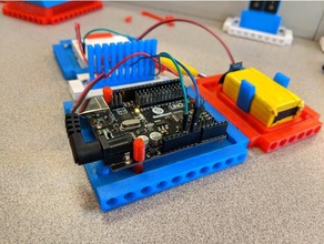 arduino uno base lego technic compatible electronics diy enclosure mbl modbaselego 3d print model - Mito3D