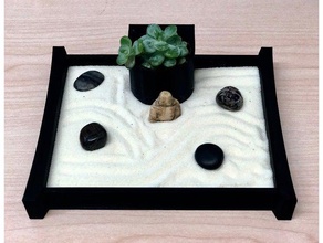 escritorio jardín zen maceta de la oficina bote 3d print model - Mito3D
