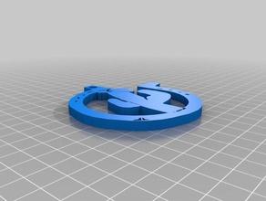 poignée frags logo-un trousseau de clés la mode 3d print model - Mito3D
