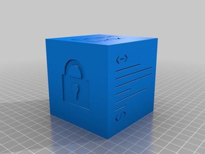 arames cubo de criptografia logotipo 3d print model - Mito3D