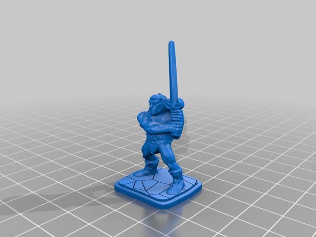 heroquest bárbaro newbases 3D print model - Mito3D
