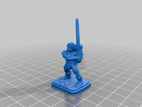 heroquest barbare newbases 3d print model - Mito3D