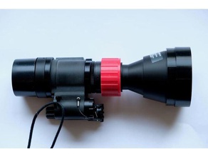 3x lente afocal adaptador pvs-14 envis de la deporte al aire libre 3d print model - Mito3D
