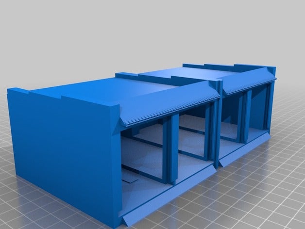pressofuso garage 4-bay wdoor modelli 3D print model - Mito3D