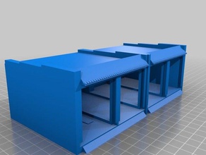 pressofuso garage 4-bay wdoor modelli 3d print model - Mito3D