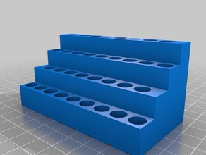 my customized parametric screwdriver bit holder tool holders boxes 3d print model - Mito3D
