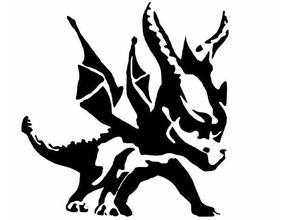 spyro plantilla dragón juego galería de símbolos 3d print model - Mito3D
