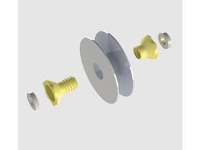 Reibungs-spool-Halter filament spool holder geringe Reibung raise3d spool-Halter threads upgrade 3d print model - Mito3D