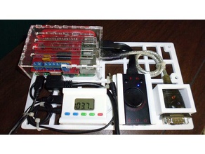 soporte de montaje la placa raspberry pi transmisor fm usb tarjeta sonido serie adaptador electrónica 3d print model - Mito3D