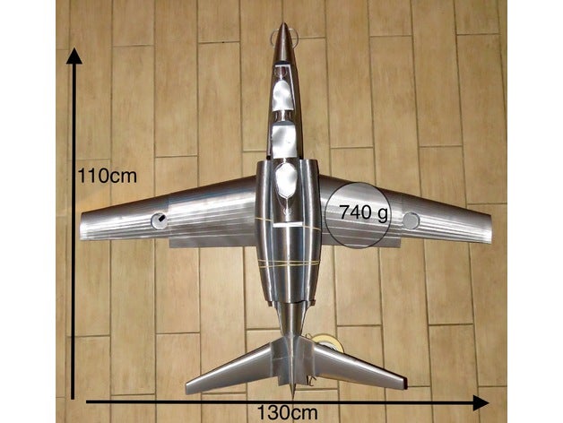 fouga magister rc mono 70 mm edf fan 3d baskı aeromodelism aromodlisme aeromodellismo uçak avion hobi 3D print model - Mito3D