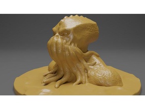cthulhu bust creatures creepy cthulu humanoid mermaid monster 3d print model - Mito3D
