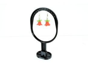 hanging earring jewelry photographing display holder photography 3d print model - Mito3D
