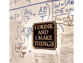 drink make things plaque signs logos maker reprap thingiverse 3d print model - Mito3D