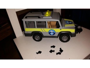 playmobil mountain rescue jeep 5427 mirror toy game accessories 3d print model - Mito3D