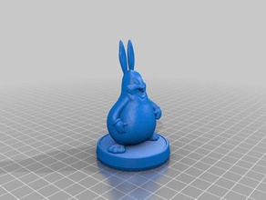 big chungus but appropriate number polygons support teeth sculptures 3d print model - Mito3D