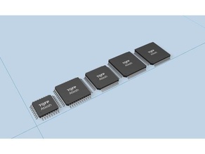 Modell tqfp-ics - Elektronik microchip 3d print model - Mito3D