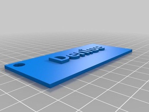 denise customized bag tag household 3d print model - Mito3D