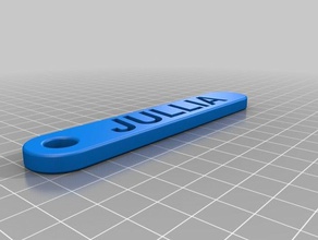 il mio personalizzato catena chiave doppia arrotondati accessori 3d print model - Mito3D