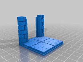 porte du château 2x2 openforge 20 compatible les jouets jeux donjons dragons pathfinder table 3d print model - Mito3D