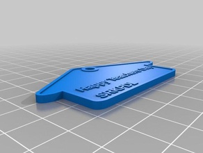 happy teacher keychains customized 3d print model - Mito3D
