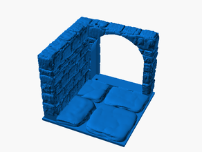 dungeon porta a sinistra 2x2 openforge 20 compatibile dungeons dragons pathfinder da tavolo 3d print model - Mito3D